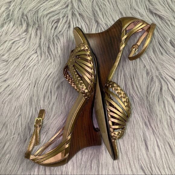 Etienne Aigner Ankle Strap Braided E-tally Wedge - Picture 7 of 9